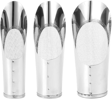 Garden Spade - Spoons De Pala De Tierra De Jardín | Punta De Jardinería A Mano, Cucharadas Para Macetas De Mano, 3x Bonsai Soil Shoops Shovel De Acero Inoxidable, Scooper De Servicio Pesado Para Trasp