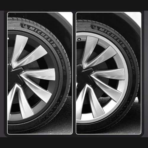 Tesla Model Y Juniper Felgenschutz, 20 Zoll, 4-teiliges Set, Helix-Felgen Schutz, Schwarz