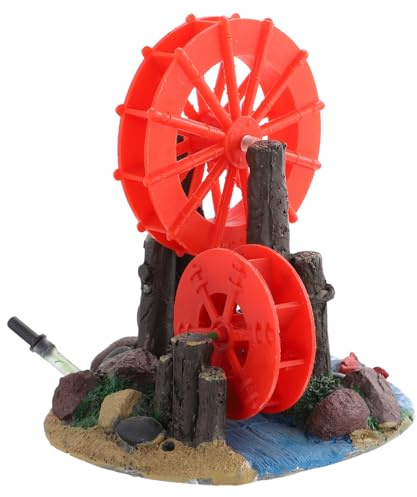 Milisten Décoration Aquarium Moulin à Vent Résine Résistant Usure pour Réservoir Poissons Accessoire Oxygénation Fish Tank Supply