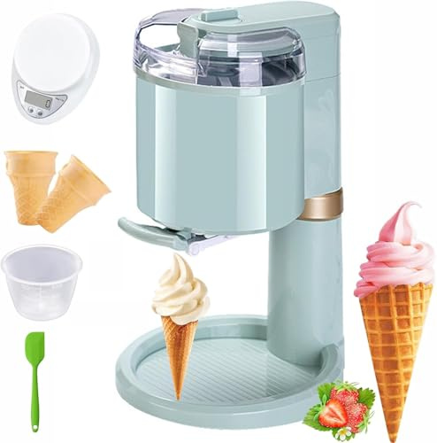 Máquina de helado suave – Mini máquina automática de bricolaje para el hogar y la cafetería, capacidad de 1 litro, diseño compacto para servicio suave de frutas caseras
