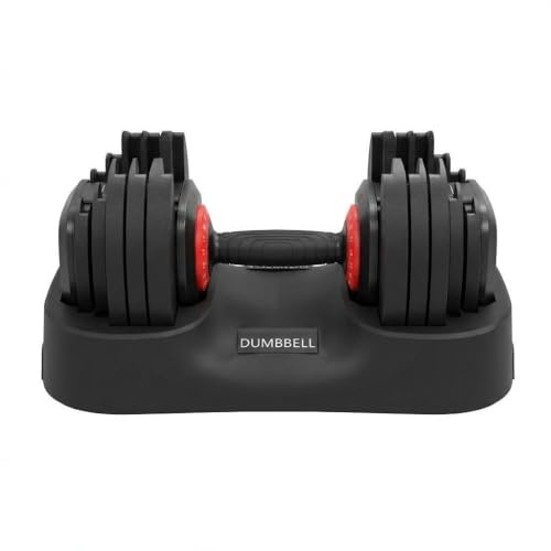 Adjustable Dumbbells Set, 25lb & 55lb Single or Pair - One-Second Quick Change, Anti-Slip Ergonomic Handle & Double-Lock Safety - Space Saving Home Gym Strength Training Equipment for Men & Women