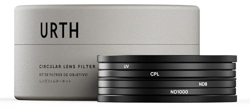 Urth 52mm 4-in-1 Lens Filter Kit (Plus+) — UV, CPL, Neutral Density ND8, ND1000, Multi-Coated Optical Glass, Ultra-Slim Camera Lens Filters
