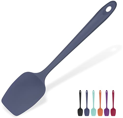 U-Taste Silikon Löffel Spatel, 315℃ hitzebeständiger, 29cm, Nachtblau | Flexibler Nahtloser Gummispatel, Backen Kochen Silikon Teigschaber für Antihaftbeschichtetes Kochgeschirr Mischen Schaben