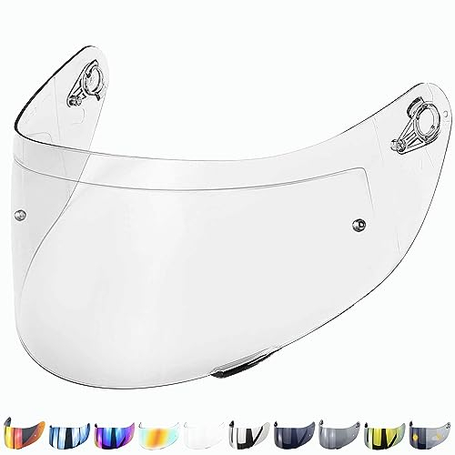 Everalo Visiera Casco Compatibile con Agv K1 - K3sv - K5 - K5s - K1s - S4sv - Horizon - Skyline - Strada - Stealth sv - Compact - Pinlock Ready (Trasparente)