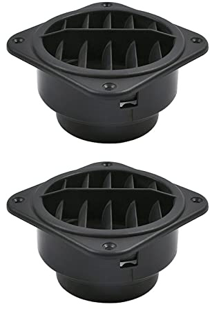 Carkio Warmluftauslass 75mm Auto Heizungsschlauch Rohrleitung Warmluftauslass Auto Standheizung Klimaanlage Lenkung 360 Grad drehbar,2er Pack