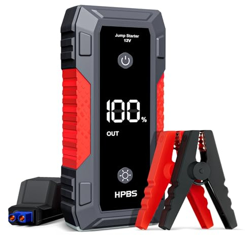 HPBS H50 Jump Starter - 5000A Jump Starter Battery Pack for Up to 10.0L Gas and 8.0L Diesel Engines, 12V Car Battery Jumper Starter Portable with 3.0 LCD Display, Jump Box