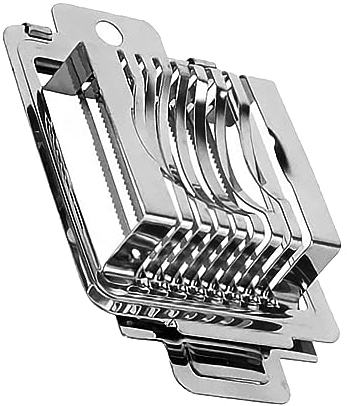 Eierschneider, Eierschneider, Spülmaschinenfest, Stabiler, Edelstahl, Multifunktional für die Küche (Gezahnte Klinge)