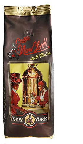 Caffè New York - EXTRA P - Caffè in grani, gusto forte e deciso, arabica e robusta media tostatura, da macinare, caffe espresso italiano - alta qualità dal 1930-1 kg, chicchi