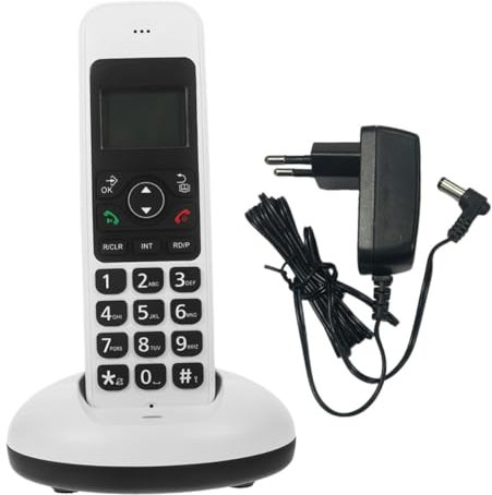Uonlytech Telefono Cordless Digitale Pulsanti Grandi Centralino Telefonico Espandibile Per Casa e Ufficio Display Chiari e Facili Da Leggere Senza Fili Per Praticità e Mobilità