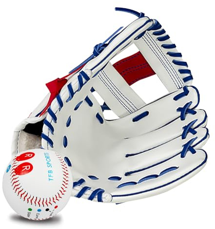 Gant de baseball pour enfants/jeunes/adultes avec 1 balle, gants de softball, gants de frappe, gants de baseball pour jeunes, gants de baseball en cuir PU