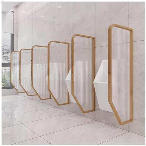 FLEPYHB Gehärtetes Glas Urinal Screen WC Trennwand, Wandmontierte Öffentliche WC Sichtschutzwände, Herren Urinal Privacy Baffle für Hotels, Schulen, Einkaufszentren