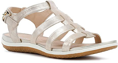 Geox D Sandal Vega A, Sandali Donna, Beige (Sand), 36 EU