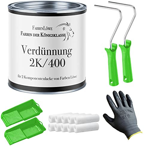 Farben Löwe Entfetter Spezialverdünnung 2K/400 - extra für 2 Komponentenlacke von Farben Löwe (1 L mit Lackierset)