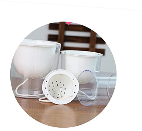 Yardwe 2 Piezas Maceta Verde Perezosa De Plástico Maceta De Autorriego para Jardinería Soporte para Plantas Depósito De Agua para Flores