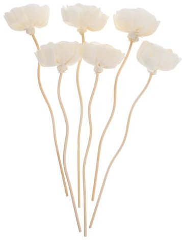 KOMBIUDA 6 Stück Rattan Duftstäbchen Mit Blüten Natürlicher Schilfdiffusor Raumduft Nachfüllpackung Für Ätherische Öle Dekorative Aromatherapie Für Wohnzimmer Schlafzimmer Bad