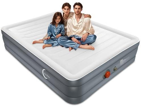 LunaDream Eclipse Series Twin Air Mattress with USB Rechargeable Built-in Pump, Wireless Inflatable Airbed, Durable Leakproof Design, Portable for Home & Camping