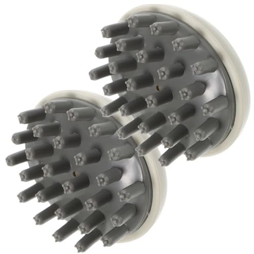 DECOMELODY 2 piezas Cepillo de Masaje para Champú Cepillo para Limpieza de Cabello Seco y Húmedo Portátil Ligero y Seguro para Adultos Mango Antideslizante Ergonómico Color Color Aleatorio