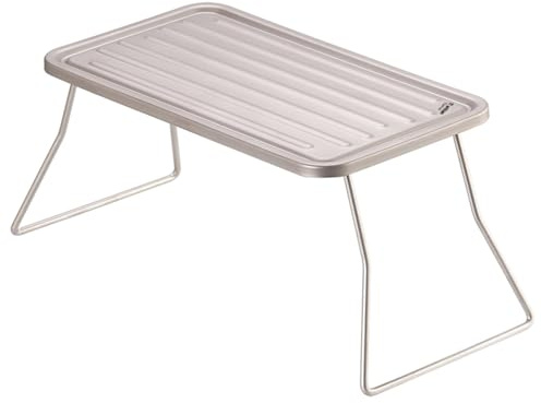 MonoSora Foldable Camping Table and BBQ Grill Grate, Ultralight Portable for Hiking Picnic, 270 x 122 x 117mm, 183g