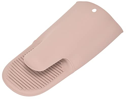 Heat Insulation Gloves, Long Thick Silicone Hand Clip Oven Microwave Insulation Gloves Bowl Holder Silicone Glove Thickened Microwave Gloves for Home Kitchen Use (Nordic Pink)