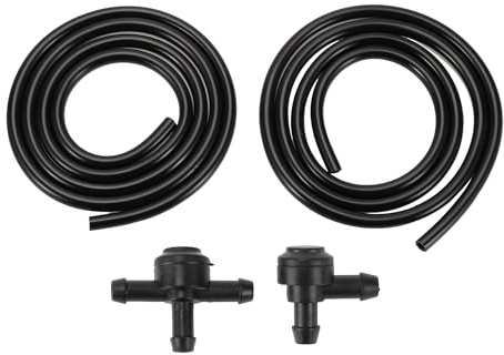 TUCKBOLD Boquilla De Lavado De Parabrisas Para Ford F250 F350 F450 F550 Super Duty 2011-2016 Delantero Negro Con 2 Piezas De Junta, 2 Piezas De Manguera De 1 Metro 1 Set
