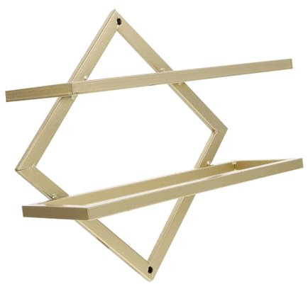 Alipis Wall Mounted Wine Rack Iron Display Shelf for Home Kitchen Decorative Storage Wall Hanging Wine Holder for Bar