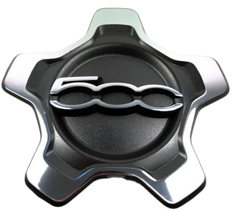 HAMKU 1 Pezzi Coprimozzo Per Fia-500X Copri Ruota Hup Trim, Accessori Di Aggiornamento, Sostituzione Per Fiat 500X 735626312(Nero)