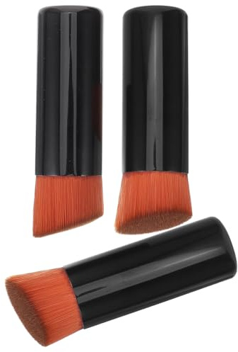 OSOLADY 3 St Foundationborstar Foundation Makeupborstar Makeupborste Reseborste För Kinder Puder Makeupborstar Rougeborste Reseklar Mini Makeupborste Kit Kosmetikaborste