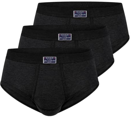 ESGE - Feinripp Jeans 420 - Slip mit Eingriff - 3er Pack (7 Schwarz)
