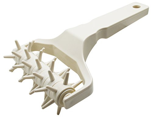 Meta-U Time-Saver Pizza Dough Roller Docker - Dough Blistering Killer - Buy One Get Three (Pizza Cutter and Pastry Scraper) - Gift Package