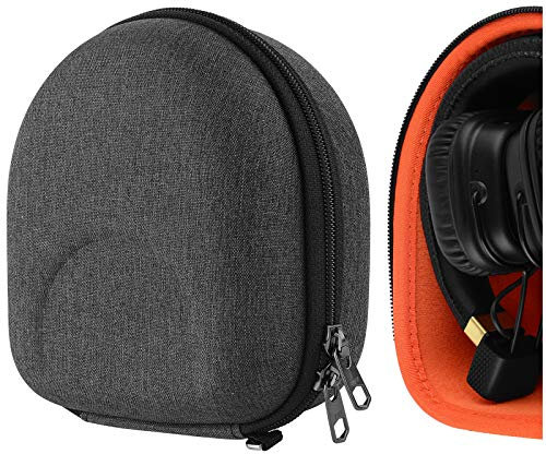 Geekria Shield Headphones Case Compatible with Marshall Major V/IV/III/II, Mid ANC, Replacement Hard Shell Travel Carrying Bag (Dark Grey)