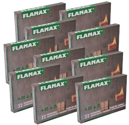 Grüner Jan 10x Bio Kohlenanzünder 32er Set Öko Ofenanzünder Kaminanzünder Anzündwürfel