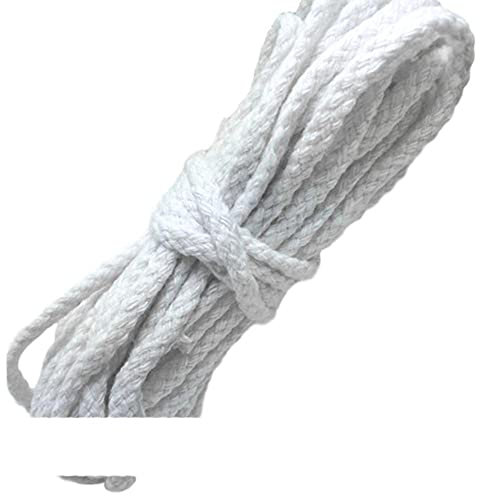 10 Meter 5 mm einfarbige Baumwollseilschnur Faden Makramee Seil Twisted Woven String für DIY Craft Nähen Geschenkverpackung Zubehör-Weiß