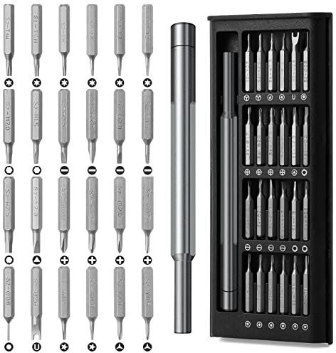 Precision Screwdriver Set,ProChosen 25 in 1 Screwdriver Kit Magnetic Repair Tool for Mobile Phone,Laptop,Watch,Electronic Workshops,Glasses Repair,Magnetic Groove Design for Easy Storage