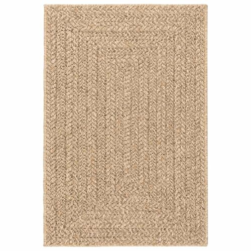 vidaXL Teppich 140x200 cm Jute-Optik Innen und Außen