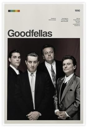 OffsuM Goodfellas Filmposter auf Leinwand, Poster, Wandkunst, Dekordruck, Bild, Gemälde für Wohnzimmer, Schlafzimmer, Dekoration, ungerahmt, 20 x 30 cm