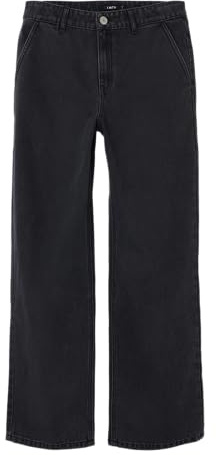 Name IT Jungen Nlmtoizza DNM Loose Pant Noos Lockere Jeans, Black Denim/Detail Washed, 158 EU