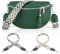 Gerbala Bauchtasche Damen Leder, Kleine Damen Umhängetaschen, Leder Handy Umhängetasche Echtes Crossbody Bag mit 2 Breitem Schultergurt Kartenhalter für Reisen Einkaufen Arbeiten (Grün)