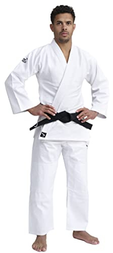 IPPony Basic 2 lätt nybörjare och barn judodräkt (tillverkare av det tyska landslaget med snörning på byxorna, 500 g/m² tygtäthet) vit