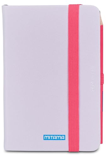 Mitama Veckoplanerare 2026 POCKET LILLA, 9 x 14 cm, 18 månader, hårt fodral, FSC-kort, elastisk stängning, penna ingår