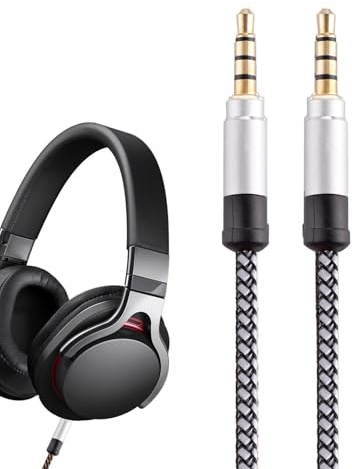 DETAOXO Aux Cord for Car - 1.5m 3.5mm Long Heavy Duty Nylon Aux Cable,Male to Male Auxiliary Cord Extension Adapter for Smartphone, Headphones, and Stereo