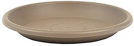 Greemotion Sottopentola per Fiori Tortora - Sottovaso con Diametro 39 cm e Altezza 5 cm - Sottovaso Rotondo in Plastica - Vaso per Piante