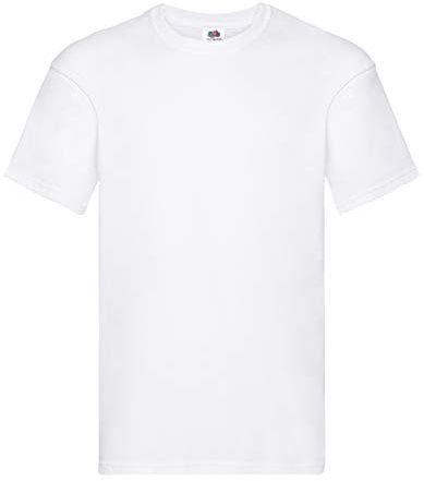 Fruit of the Loom Men's Original T. T Shirt, White, S UK