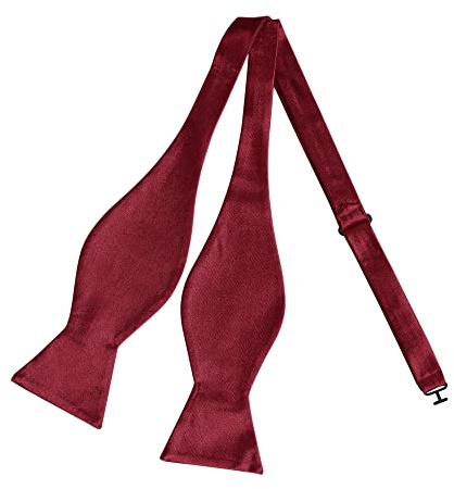 Allegra K Men Solid Color Self-tied Bow Ties for Formal Wedding Party | Comfortable all-day wear. 6.5cm width, 95cm length. Great for wedding, office, graduation.