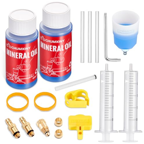 CHUMXINY Entlüftungskit für MAGURA Scheibenbremsen, Entlüftungskit Enthält Hochleistungs-Mineralbremsflüssigkeit (120ml).