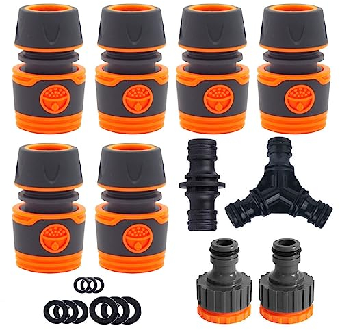 10 Stück Gartenschlauch Anschluss Schlauchkupplung 1/2 Zoll Set,Schlauchverbinder,Gartenschlauch Schnellkupplung, für Autowäsche und Schlauchverbindung