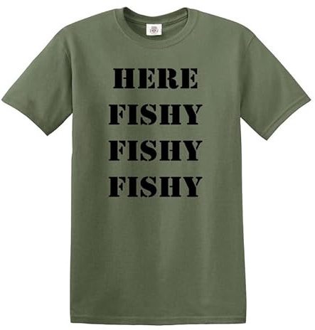 Fiske-t-tröjor för mörkkläder finns tillgängliga, Här Fishy Fishy, 3XL