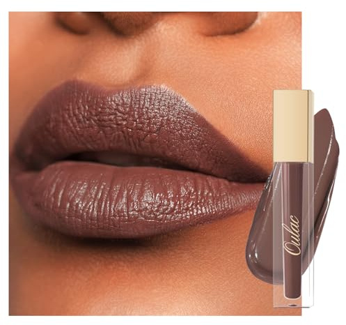 Oulac Brown Matte Liquid Lipstick for Women, Long Lasting Lipstick Waterproof Lip Stain, No Transfer, Creamy High Pigmented Formula with Rose Oil, Vegan & Cruelty-Free, Rose Pink M27