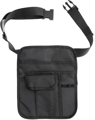 Restaurant Waiter Waist Money Pouches Bag Serving Apron Check Holder with Multiple Pockets Adjustable Belt for Waitress Restaurant Server Accessories