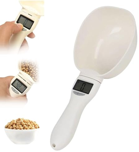 Digital Measuring Spoon, Electronic Measuring Spoon with LCD Screen, 800g / 0.1g High Precision Food Measuring Scoop Scale with Measuring Spoons for Food, Coffee,Spices, Dog Cat Food (1pcs)