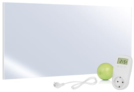 VIESTA H700-SP Panneau de Chauffage Infrarouge Carbon Crystal (dernière technologie) 700 Watts, chauffage mural ultra plat, miroir